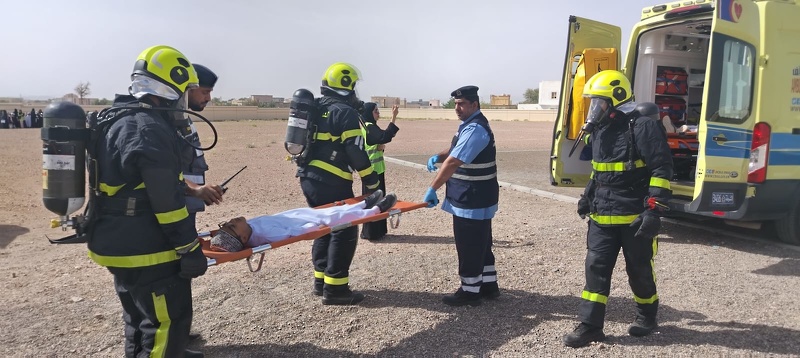 بهدف معرفة جاهزية المدراس للحالات الطارئة بتعليمية محافظة الظاهرة تنفيذ تمرين إخلاء بمدرسة طلائع العلم 