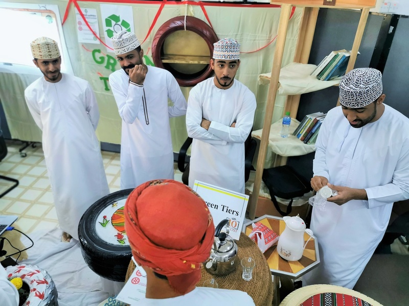 ضمن الاستعداد للأسبوع الوطني زيارة طلاب تعليمية الظاهرة لمعرض ريادة الأعمال بالكلية المهنية بعبري 