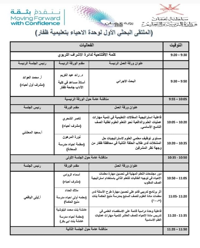  مُلتقى البحوث الإجرائية الأول لإشراف الاحياء، البحوث الإجرائية 