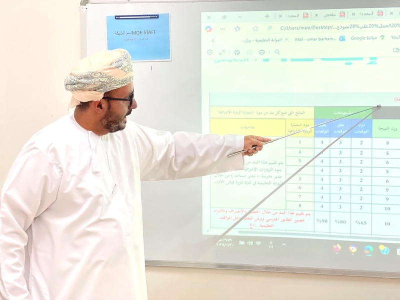 تواصل تنفيذ اللقاءات التوعوية بتعليمية ظفار حول مستجدات اجادة لنموذج الخطة الفردية 