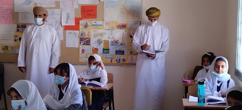 مدير عام تعليمية ظفار يزور مدرستي توسنات واندات بإدارة التربية والتعليم رخيوت. 