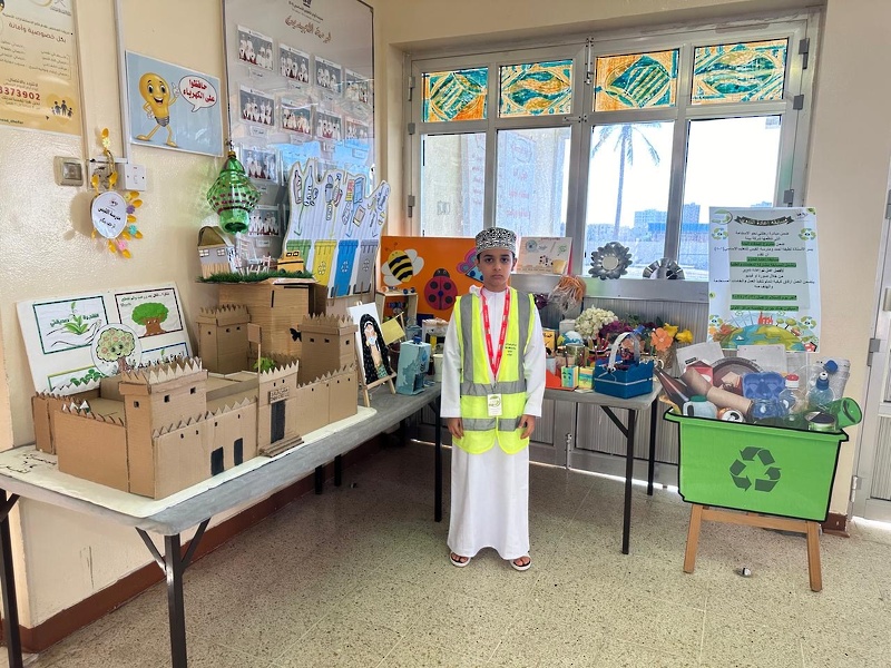 تكريم المشاركين في مشروع رحلتي نحو الاستدامة بمدرسة القبس للتعليم الأساسي ١-٤